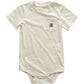 Carhartt Baby Short-Sleeve Pocket Bodysuit, Turtledove Beige, 18M