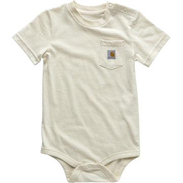 Carhartt Baby Short-Sleeve Pocket Bodysuit, Turtledove Beige, 18M