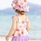 Baby Girl Bathing Suit Newborn Infant Swimsuit Girl 3-6 Months Two Piece Purple Floral Swimwear Summer Beach Baby Bikini Tankini
