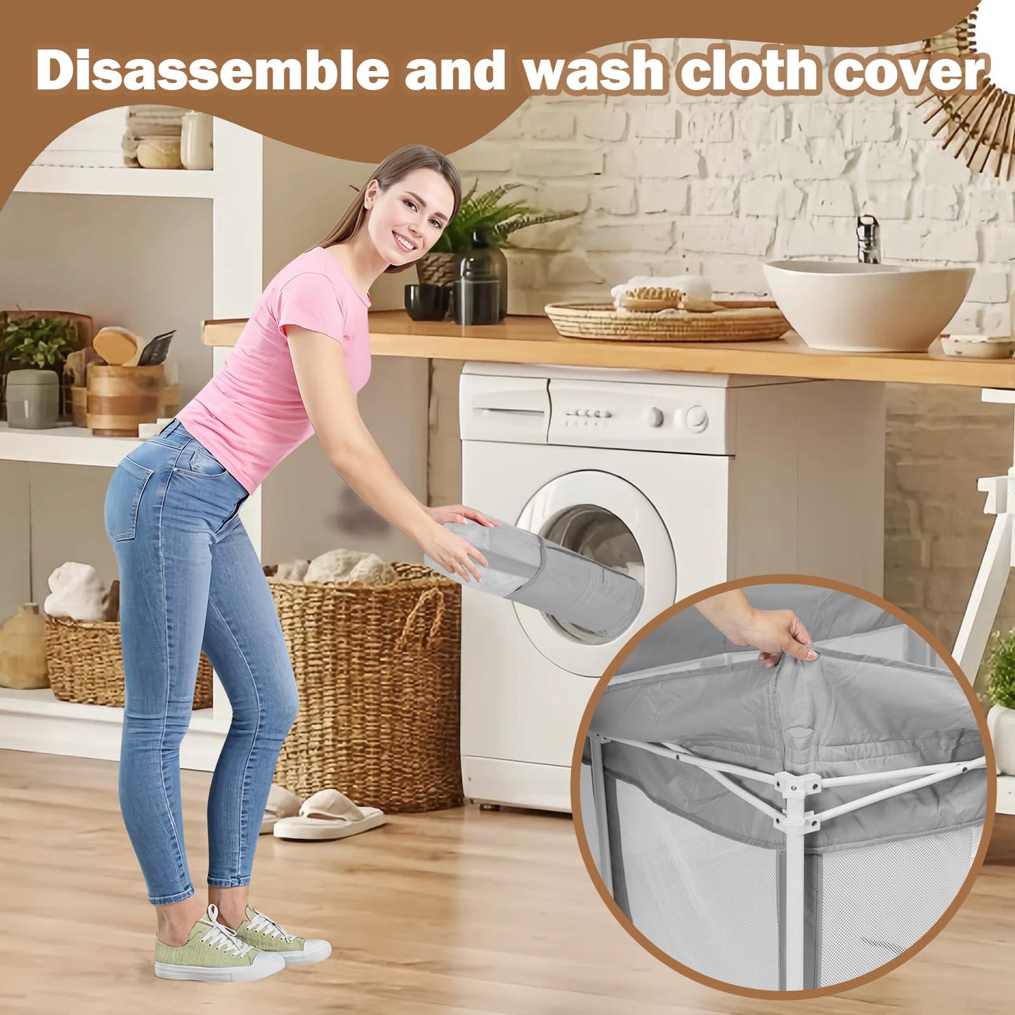 Foldable Large Baby Playpen 50'  71', Playard For Babies And Toddlers, Portable Safety Baby Fence Lightweight,No Installation,