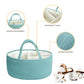 Baby Diaper Caddy Organizer, Large Cotton Rope Nursery Diaper Basket, Changing Table Organizer, Portable Tote Bag With Divider,