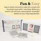 Plushible Baby Hand and Footprint Kit, White Frame with 2 Prints - Baby Picture Frame & Registry Keepsake, Personalized Casting