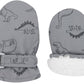 Infant Baby Toddler Kids Winter Mittens Lined Fleece Warm Waterproof Ski Snow Gloves For Boys Girls Grey Dino 6-24 Months
