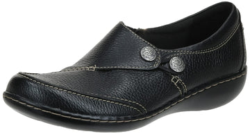 Clarks Womens Ashland Lane Q Slip-On Loafer, Black, 95 2W Us