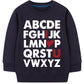 Sineeko Valentines Day Sweatshirts Boys Girls Valentine'S Abc I Love U Heart Graphic Shirt Toddler Kids Long Sleeve Tops 7T