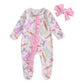 KtwHarnu Newborn Baby Boy Girl Easter Outfit Bunny Ruffle Zipper Footie Long Sleeve Zip Up Romper Jumpsuit Going Home Outfit (B-