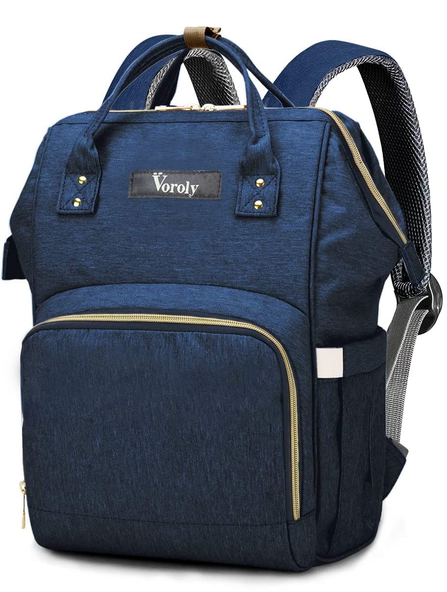 Voroly Baby Diaper Bag Backpack Waterproof Large Capacity Insulation Travel Back Pack Nappy Bags Organizer, Multi-Function, Fash