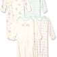 Gerber Unisex Baby Boy And Girls 4-Pack Sleeper Gown Elephants Preemie