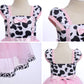 Toddler Baby Girls Cow Dress Cosplay Birthday Princess Fancy Halloween Costume Tulle Tutu Dress Up Themed Party Christmas Outfit