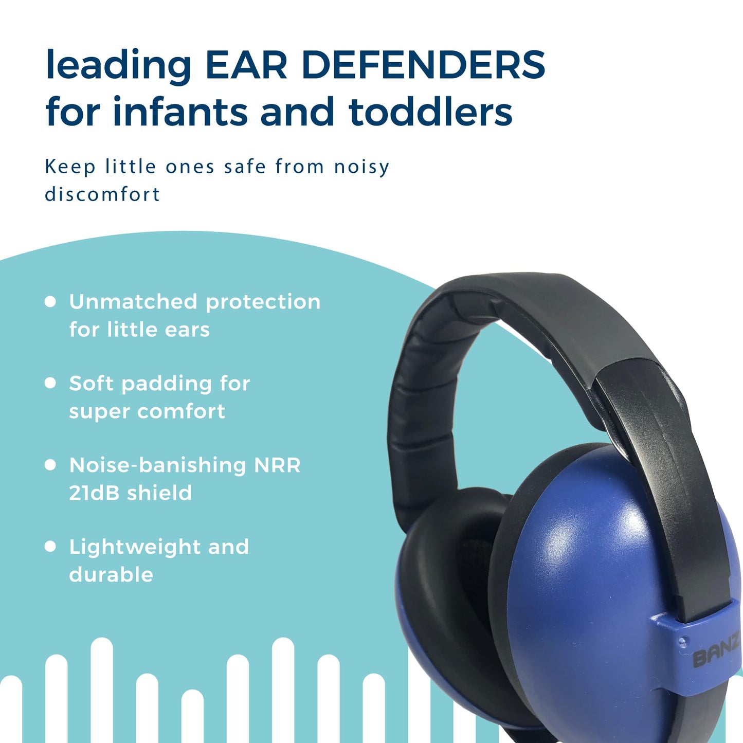 Banz Bubzee Baby Ear Defenders 0-36 Months, Noise Cancelling Headphones For Kids