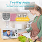 Jousecu Baby Monitor With 2 Cameras, Video Baby Monitor, 4.3' Lcd Split Screen,2-Way Audio, Crying Detection, Night Vision, Tem