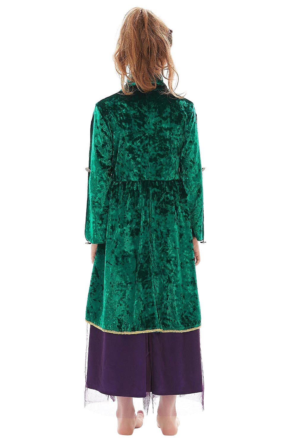 Toddler Kids Winifred Sanderson Costume Girls Halloween Cosplay Green Witch Dress,Xlarge