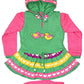 Frolic Girls Designer Sweater Warm Woollen Winter Hoodie Pajami Frock Set Green Pink G170 (22)