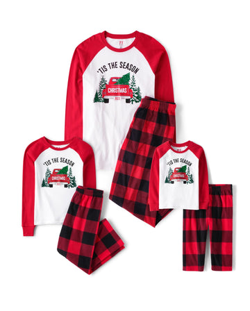 The Children'S Place Baby Toddler 2 Piece Family Matching, Holiday Pajama Sets, Fleece, Christmas Truck, 12-18 Months