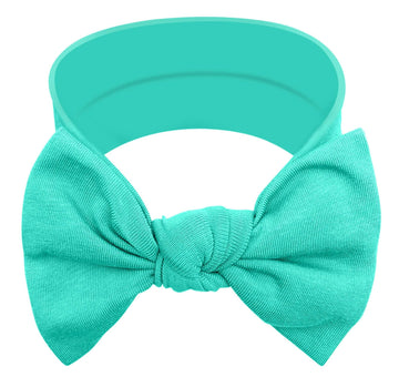 Babygiz Baby Girl Headbands-Infant,Toddler Cotton Handmade Hairbands With Bows Child Hair Accessories (Turquoise Blue)