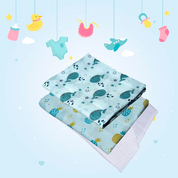 New Born Soft Baby Washcloth Muslin Swaddle & Blanket  3 piece in a Pack