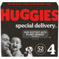 Huggies Special Delivery Hypoallergenic Baby Diapers Size 4 (22-37 Lbs), 52 Ct, Fragrance Free, Safe For Sensitive Skin