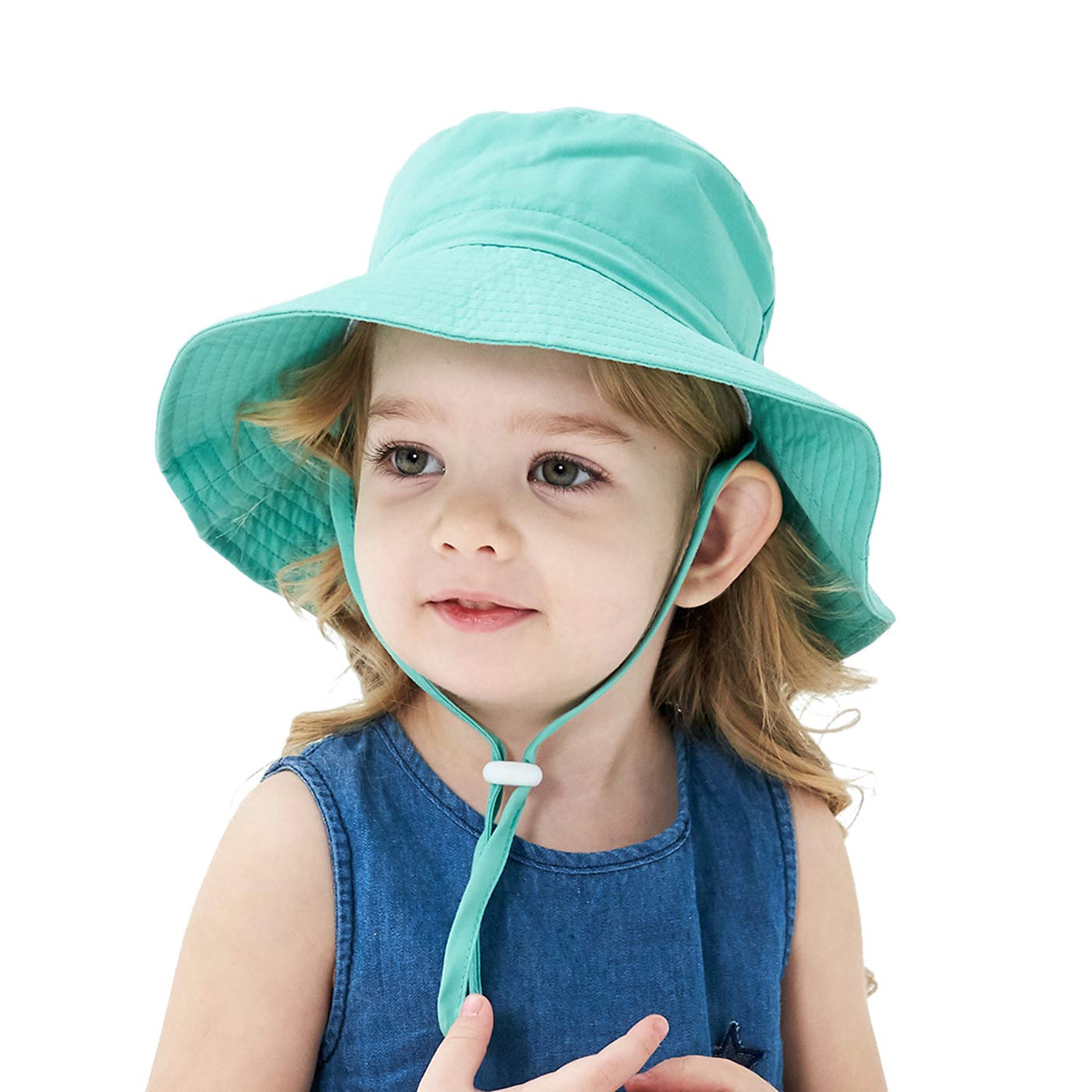Baby Sun Hat Toddler Summer Upf 50+ Sun Protection Baby Boy Hats Beach Hats Wide Brim Bucket For Baby Girl Adjustable Kid Cap A