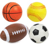 Kiddie Play Set of 4 Balls for Toddlers 4 Soft Soccer Ball, Baseball, Basketball, and 6 Football for Kids