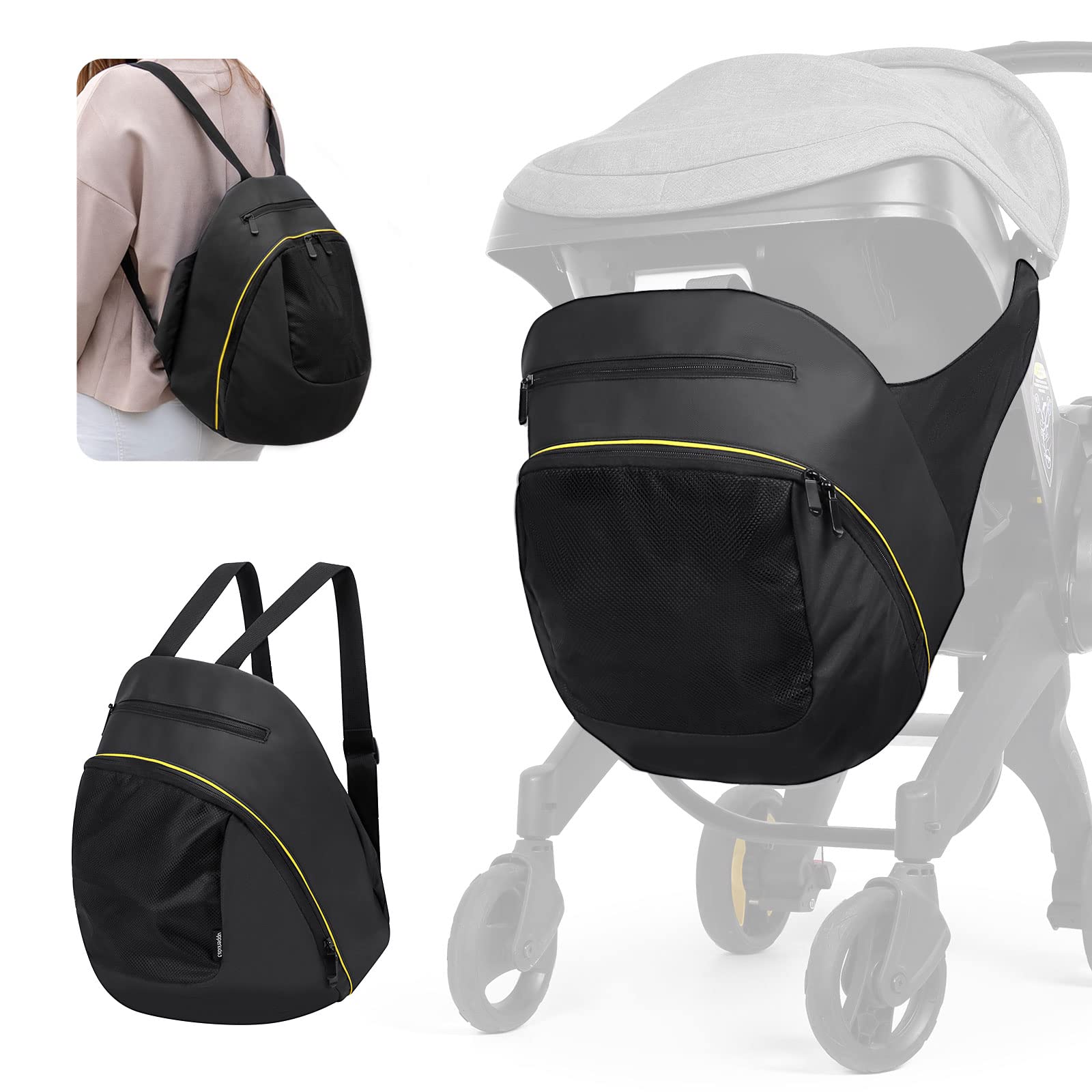 Upperkids Storage Bag Compatible With Doona Infant Car Seat Stroller, Stroller Accessories, Large Capacity Diaper Bag, Easy Acce