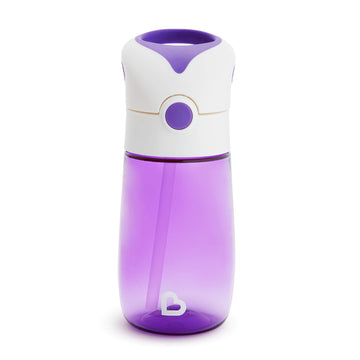 Munchkin? Flip & Go? Toddler Sippy Cup With Straw, 12 Ounce, Ultra Durable Tritan Material, Purple