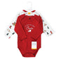Hudson Baby Unisex Baby Cotton Long-Sleeve Bodysuits, North Pole, 9-12 Months