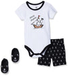 Hudson Baby Unisex Baby Cotton Bodysuit, Shorts And Shoe Set, Pirate, 6-9 Months