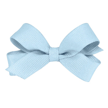 Wee Ones Girls' Classic Grosgrain Hair Bow With Plain Wrap Center On A Weestay Hair Clip, Handmade, Tiny Sized Bow, Millennium B