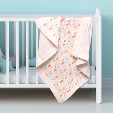 TIDY SLEEP Muslin Blanket for New Born Baby (Lamps)