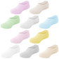 Witwot 10 Pairs No Show Socks For Kids Girls Boys Ankle Sock 7-9 Years Colorful