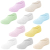 Witwot 10 Pairs No Show Socks For Kids Girls Boys Ankle Sock 7-9 Years Colorful