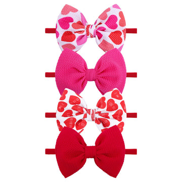 Yanjie Valentines Baby Headband Bows Infant Headband Newborn Girls Valentines Day Hairband Hair Accessories Bows Love Headband P