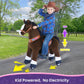PonyCycle Horse Ride on Toy for Toddlers Boy Toys Classic Model U (with Brake/ 30 Height/Size 3 for Age 3-5) Giddy up Riding Hor