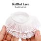 Looching 5 Pairs Toddler Baby Girls Ruffle Lace Trim Socks Eyelet Cotton White Frilly Ankle Soft Dress Socks Kids Princess Socks