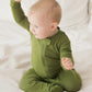 Vaenait Baby Toddler Boys Girls Solid Fotie Pajama Cozy Modal Olive 6-9M