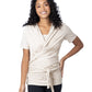 Kindred Bravely Organic Cotton Skin To Skin Wrap Top | Kangaroo Shirt For Mom And Baby (Oatmeal Heather, Medium)