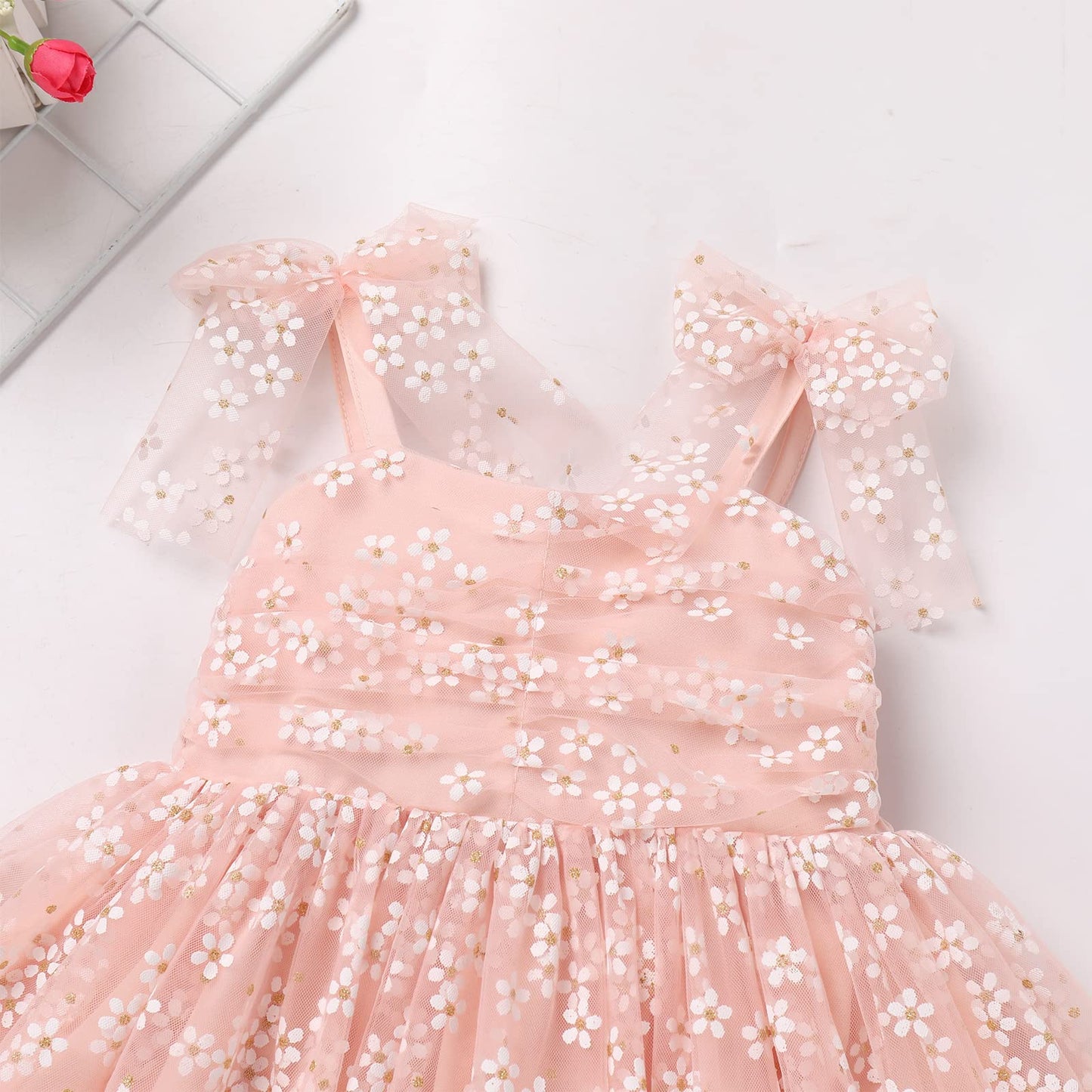 Idopip Baby Girls Sequin Polka Dot Tutu Dress Summer Sleeveless Backless Princess Birthday Party Dresses Toddler Little Girl Fir