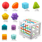 Baby Sensory Shape Sorter Blocks Toy, Activity Cube Bins, Montessori Educational Learning Fine Motor Skills Toys for Babies Todd