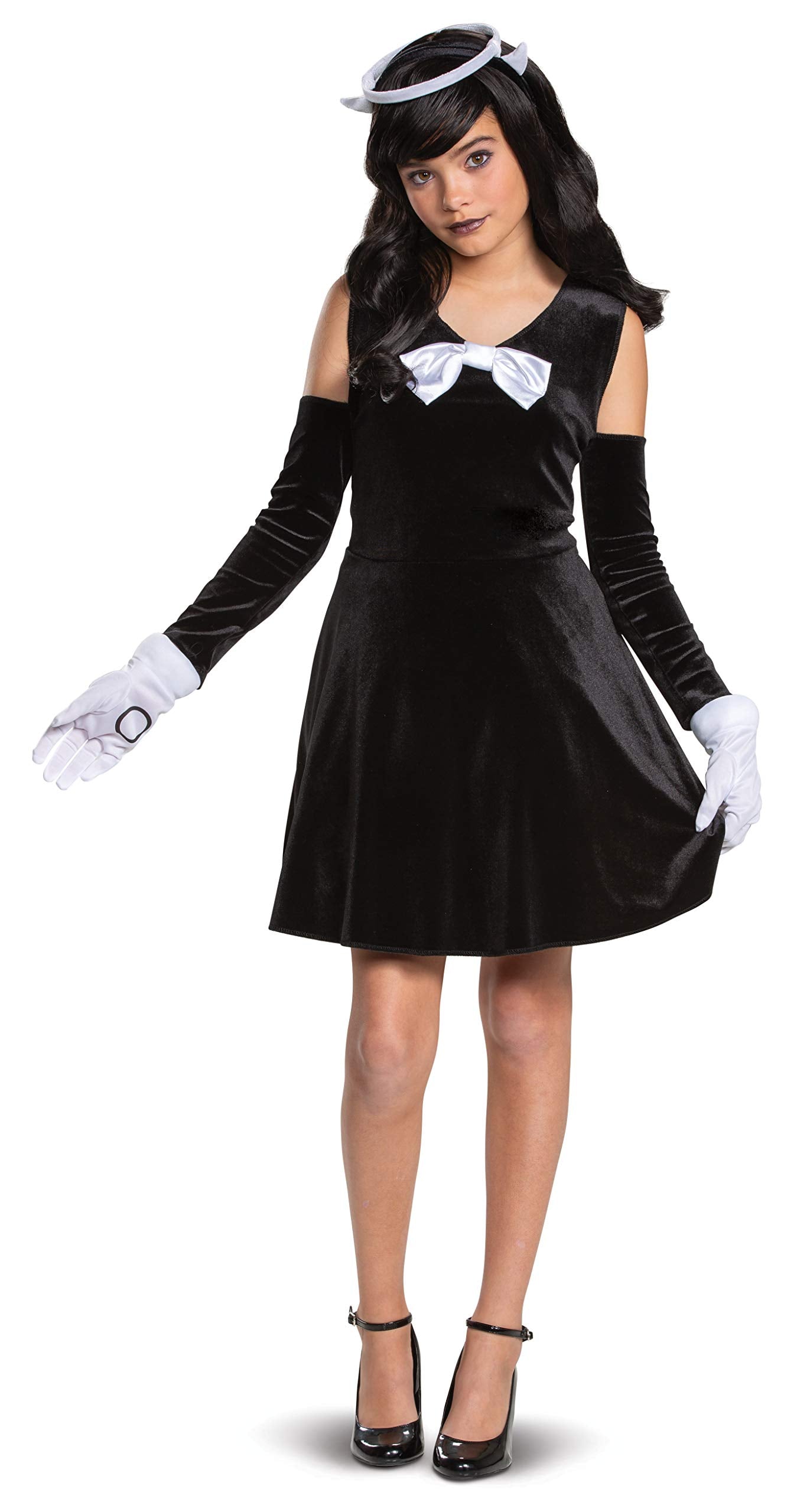 Disguise Alice Bendy and The Ink Machine Girls Costume Black M (7-8)