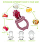 Socub 2 Pack Mesh Fruit Food Feeder Teether, Silicone Frozen Feeders For 3M+ Baby Safe Self Feeding, 3 Sizes Food Pouches Includ