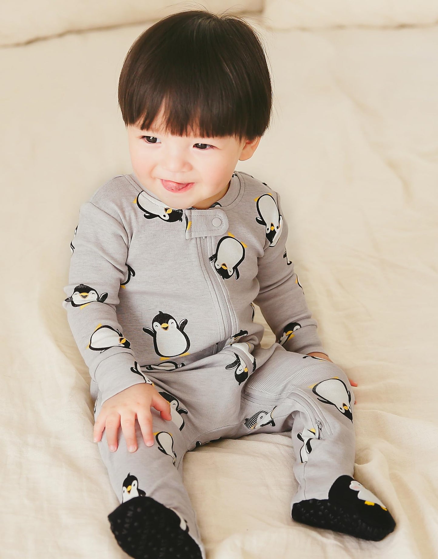 Vaenait Baby Infant Toddler Character Footie Pajamas Onepiece Penguin 24M