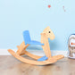 KRAND Wooden Rocking Horse Baby Ride On Toy for Toddler Rocking Horse Classic Design with Pedal and Safe backrest for Toddlers (