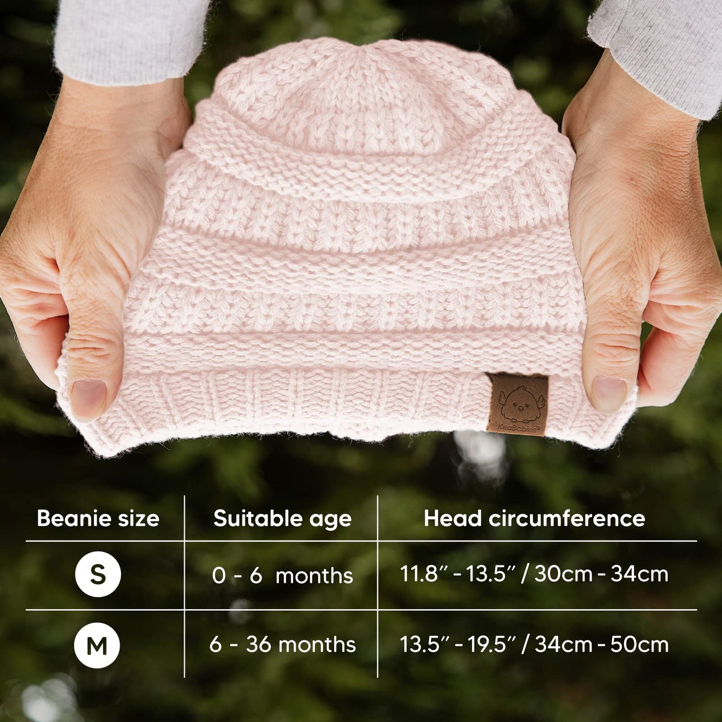 3-Pack Baby Beanies, Baby Hats - Newborn Hats, Baby Boy Hats, Baby Girl Hats For Winter (Sweet Pea)