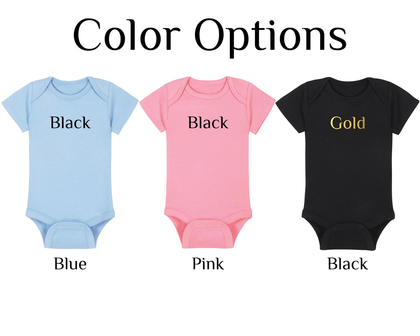 Fantasy Movie Baby Onesie - Even The Smallest Person Can Change The Course Of The Future (6-12 Month - Black Fabric - Gold Desig