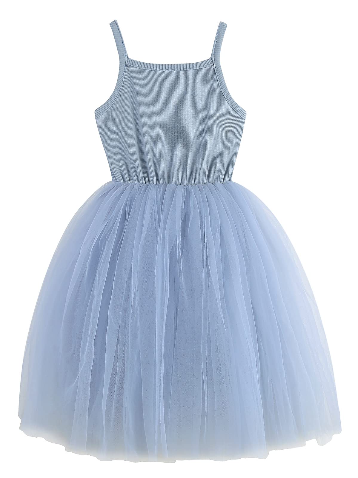 Btgixsf Baby Girls Tutu Dress Toddler Sleeveless Dresses Infant Tulle Sundress 580 Blue 5T