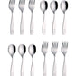 Annova Kids Silverware 12 Pieces Children'S Safe Flatware Set Stainless Steel - 6 X Safe Forks, 6 X Children Dinner Spoons, Todd
