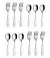 Annova Kids Silverware 12 Pieces Children'S Safe Flatware Set Stainless Steel - 6 X Safe Forks, 6 X Children Dinner Spoons, Todd
