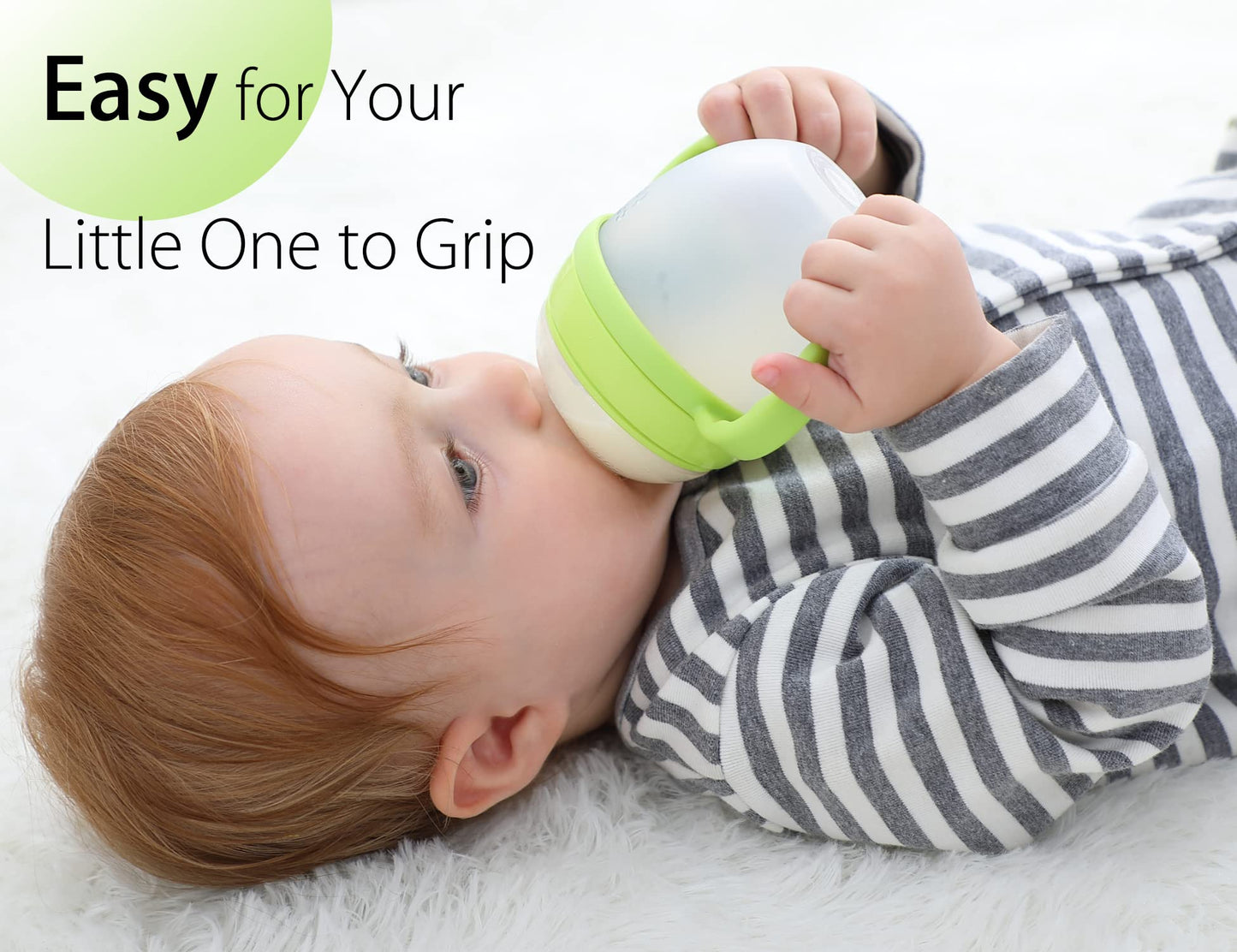 Baby Bottle Handles For Comotomo 5 Ounce & 8 Ounce Silicone Baby Bottles, Compatible Comotomo Bottle Holder For Baby, Pack Of 2,