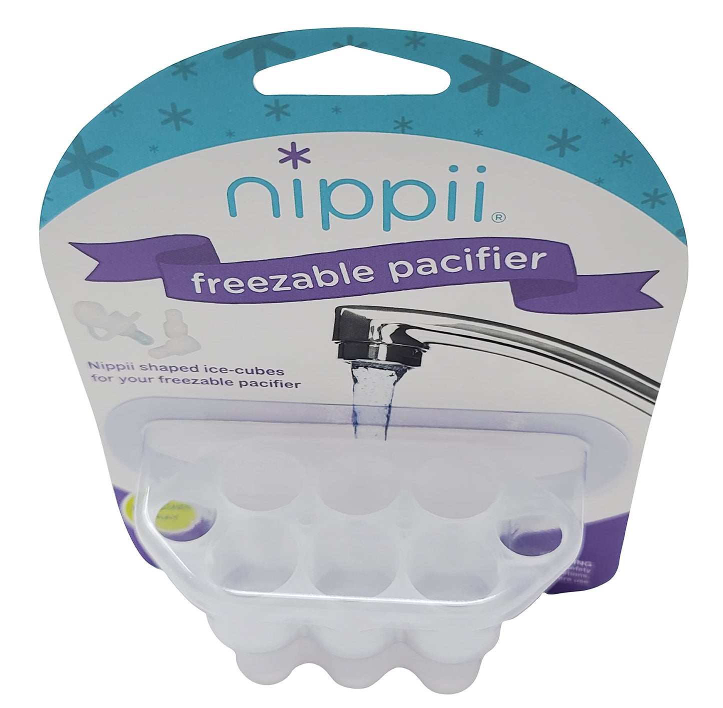 Nippii Ice Cube Tray for Freezable Teether Pacifier - BPA Free Silicone Ice Cube Trays for Freezer - Designed to Fit Nippii Teet