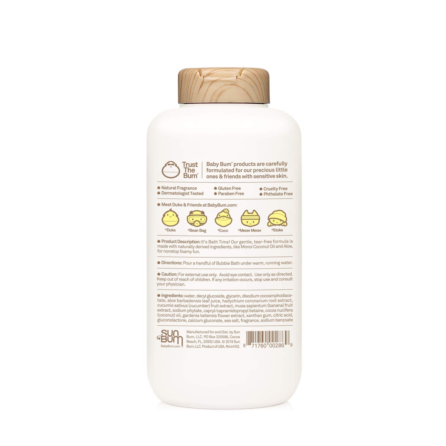 Baby Bum Bubble Bath | Tear Free Foaming Bubble Bath For Sensitive Skin With White Ginger| Natural Fragrance | Gluten Free And V